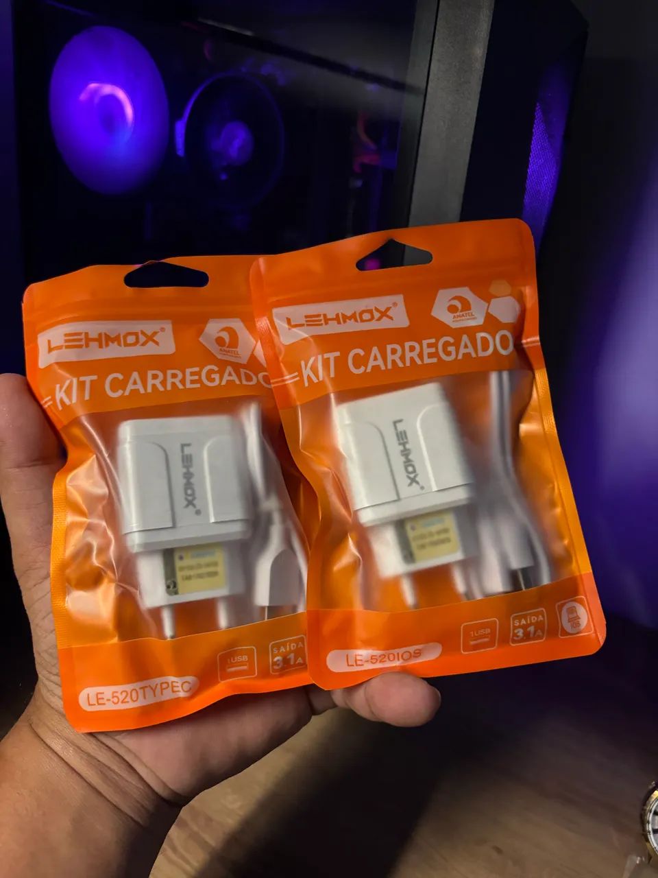 Carregador completo iPhone ou Android novo 