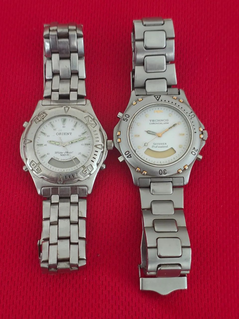 Lote 2 Relogios Orient Technos Ana / Dig Anos 90 Parados