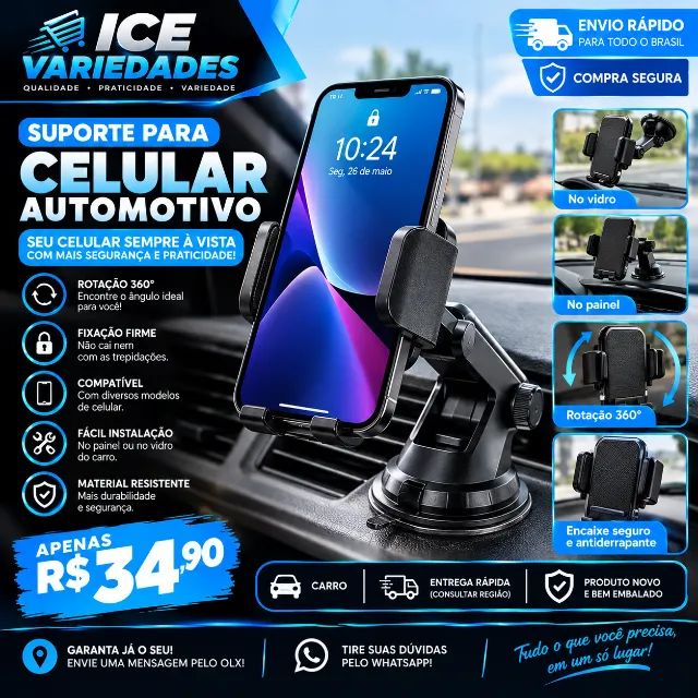 SUPORTE PARA CELULAR AUTOMOTIVO
