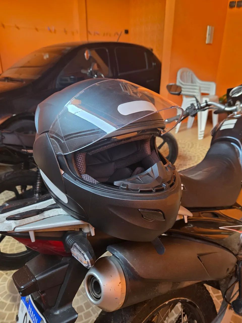 Capacete PRETO Escamoteavel Protork Tam60 - Foto 3