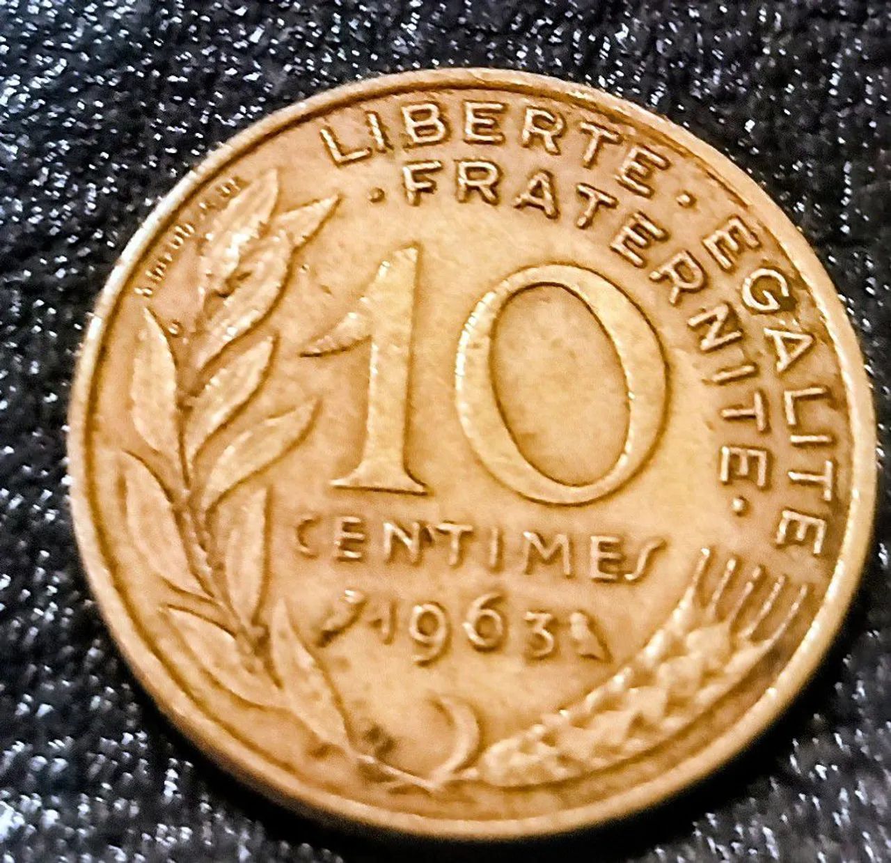 Moeda francesa 10 cêntimos 1963