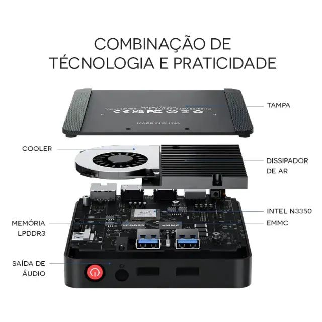 Mini Pc Beelink T4 Pro Intel Apollo Lake 64gb Emmc 4gb Ram - Foto 3