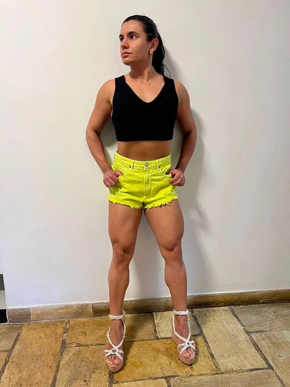 Short Animale e Cropped preto