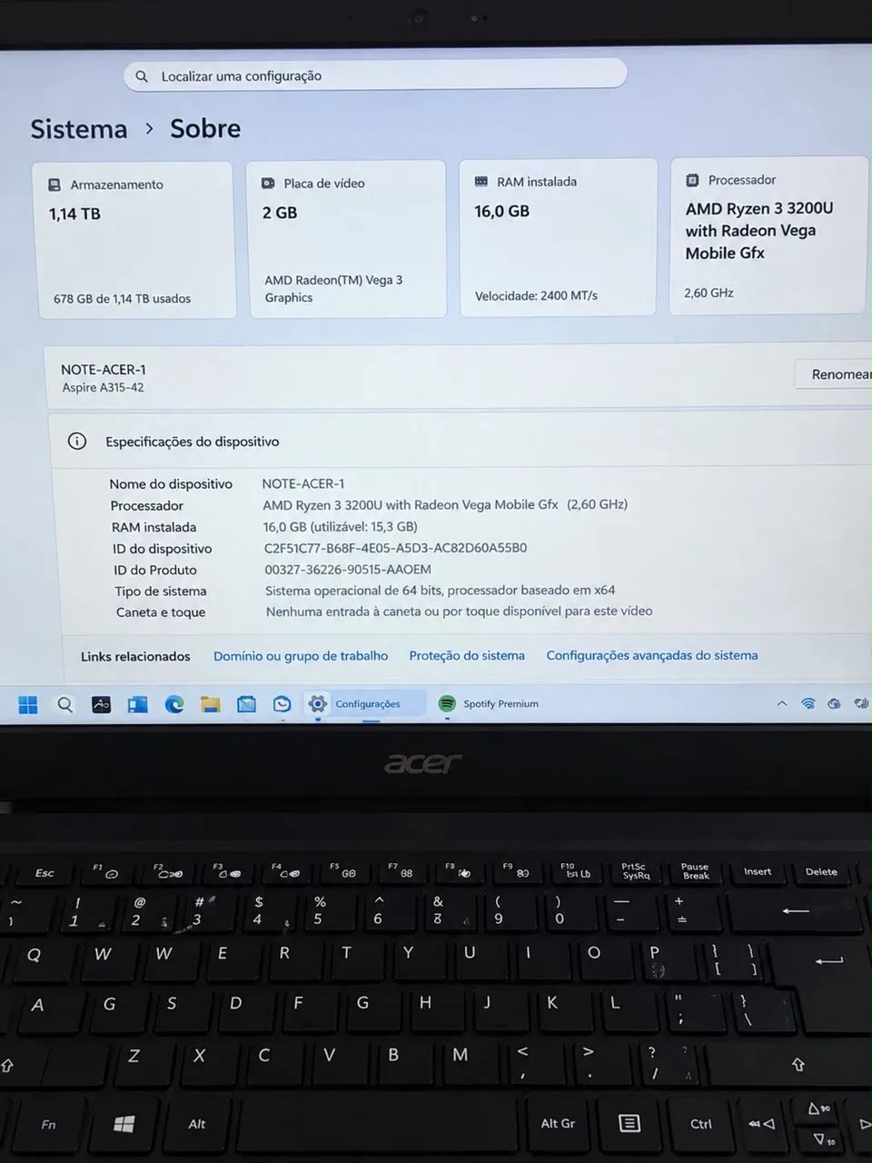 Notebook A315-42 - Foto 2