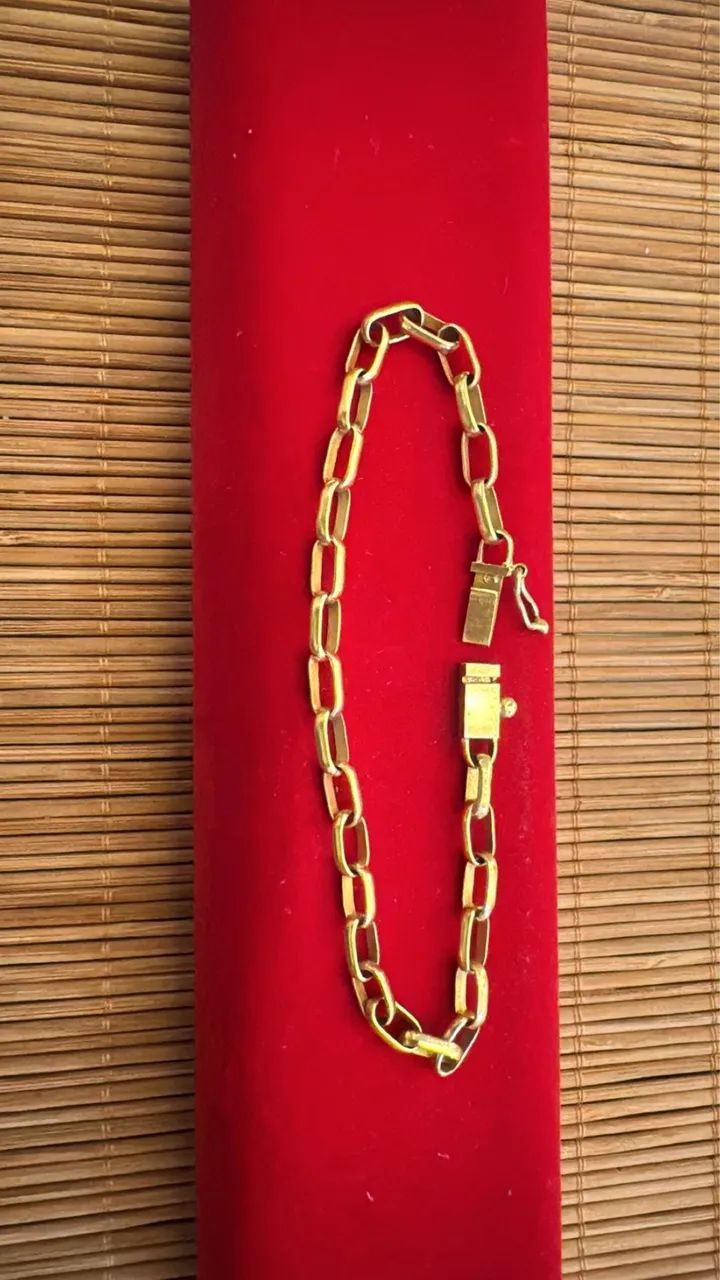 Pulseira de ouro 18k maciça  - Foto 3