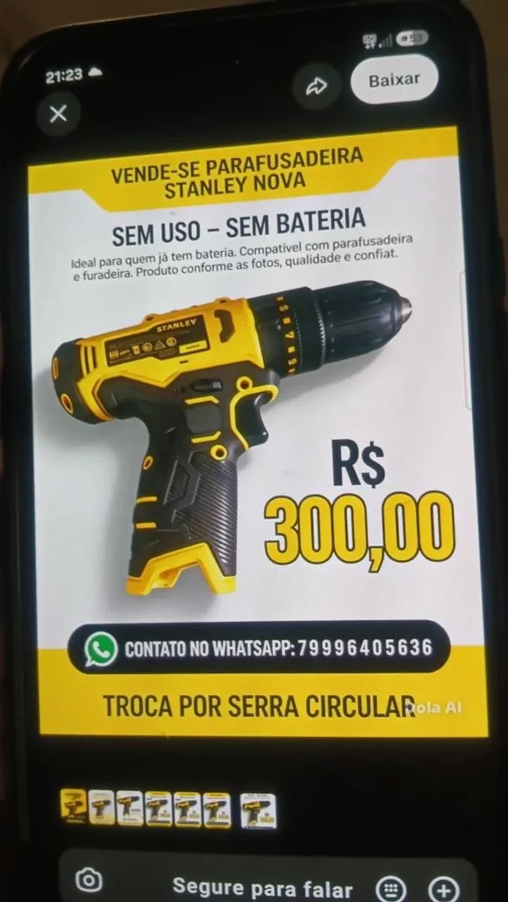 Vende ou troca parafusadeira 