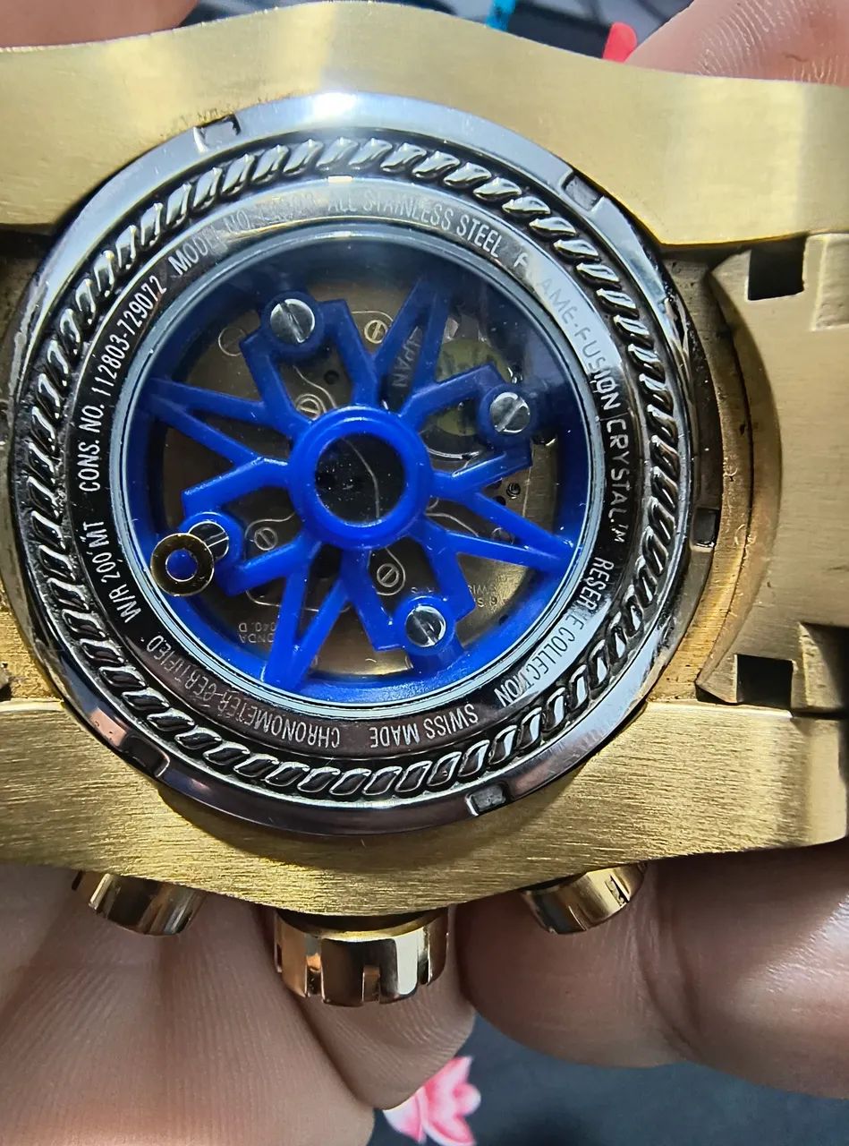 Relógio invicta reserva dourado - Foto 3