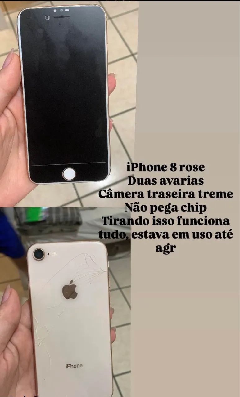 iPhone 8 com defeito 