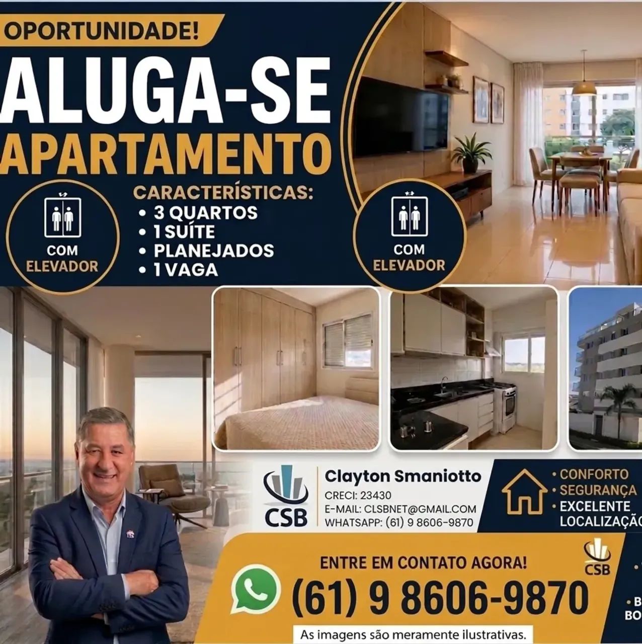ALUGO APARTAMENTO 3 QUARTOS 1 SUITE - Foto 2