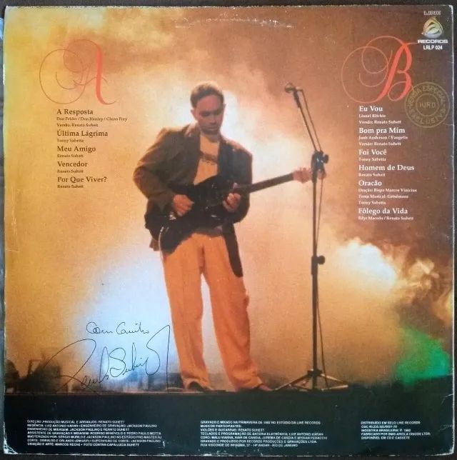 Lp Disco de Vinil Gospel Evangélico Renato Suhett - Última Lágrima - com encarte - Foto 2