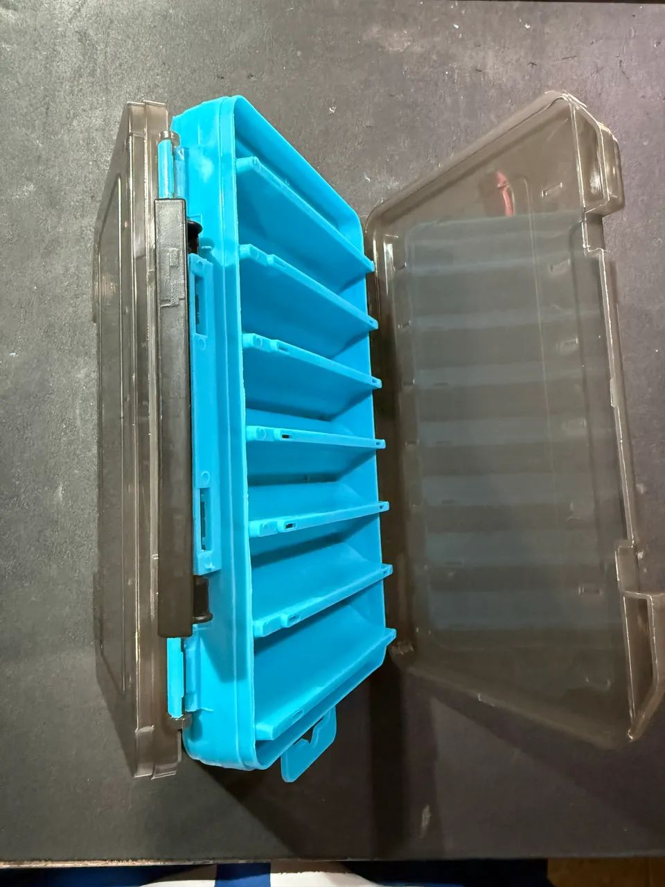 Caixa de pesca dupla face com 14 compartimentos  - Foto 3