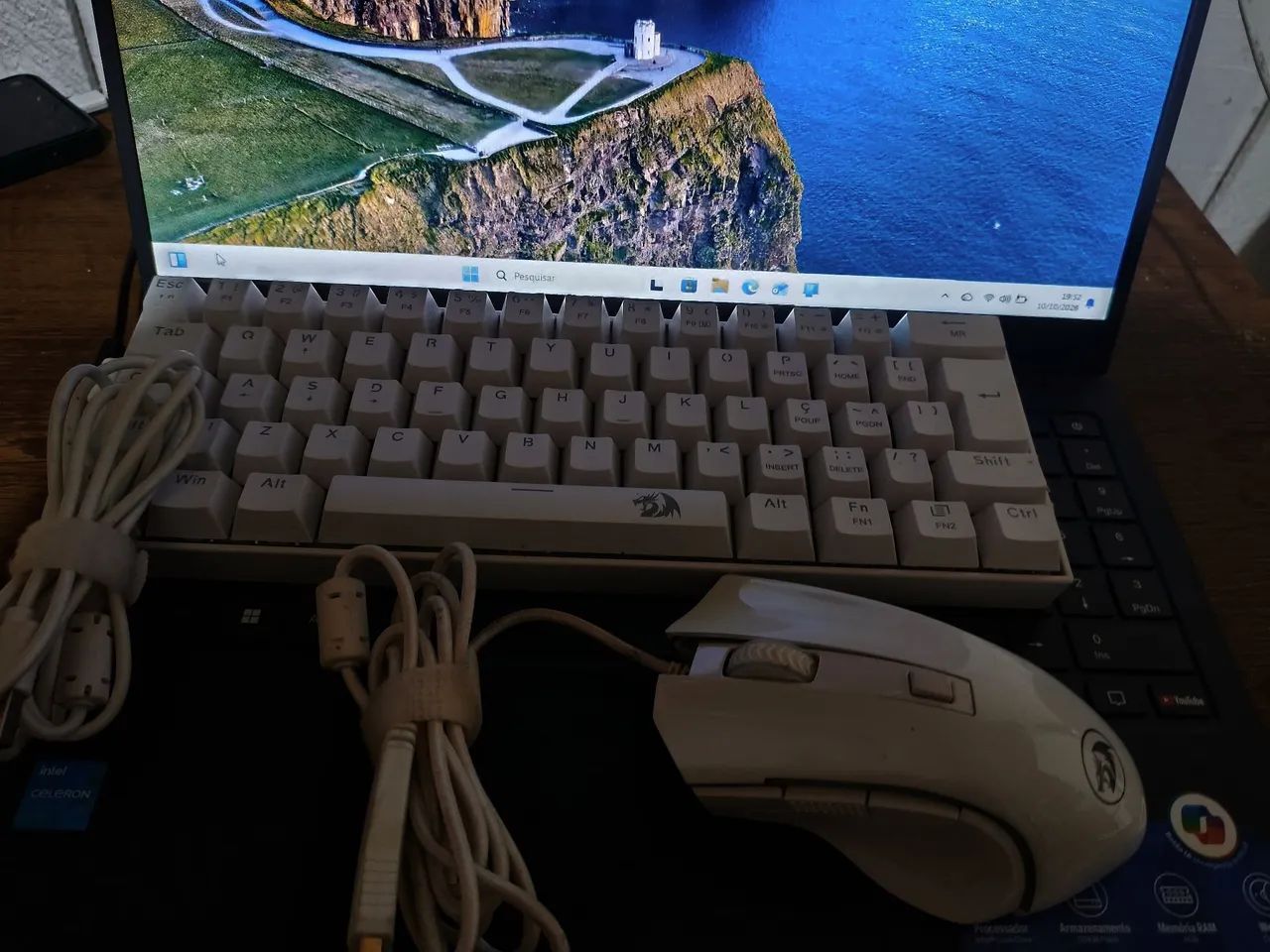 Kit teclado e mouse dragon 
