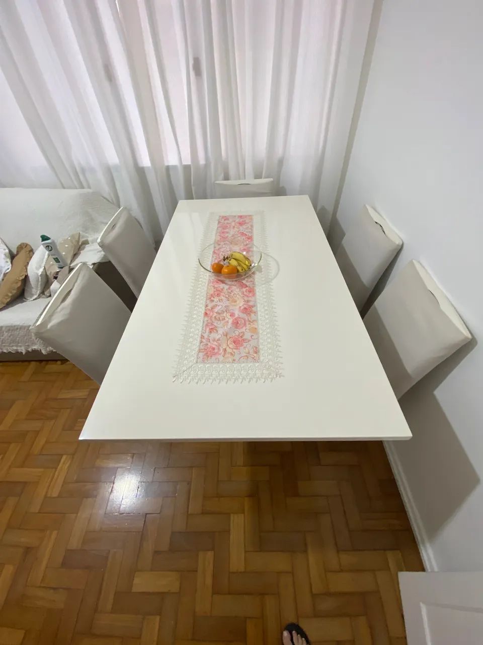 Mesa com 6 cadeiras de laca Branca  - Foto 2
