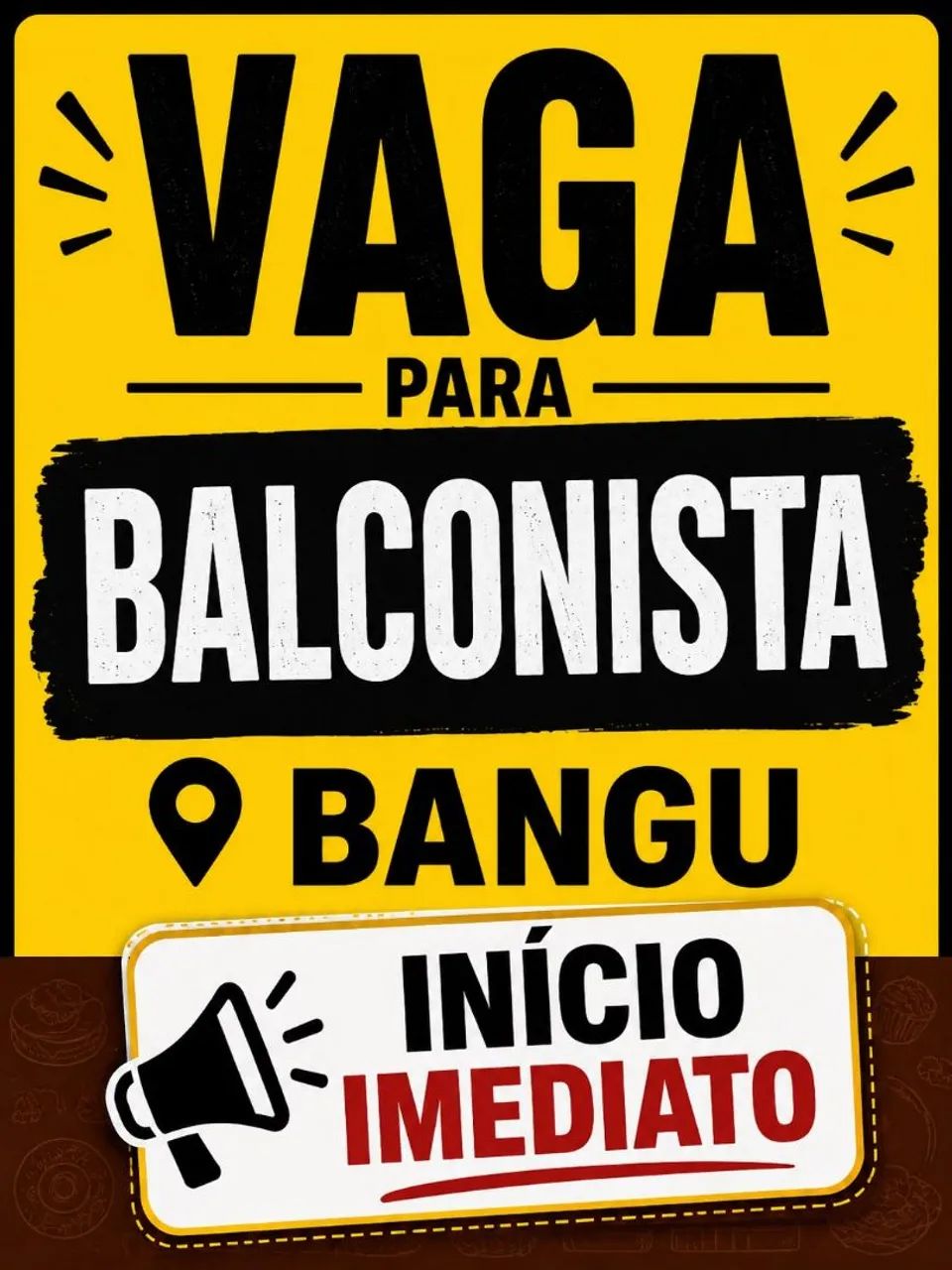 Vaga Balconista de padaria 