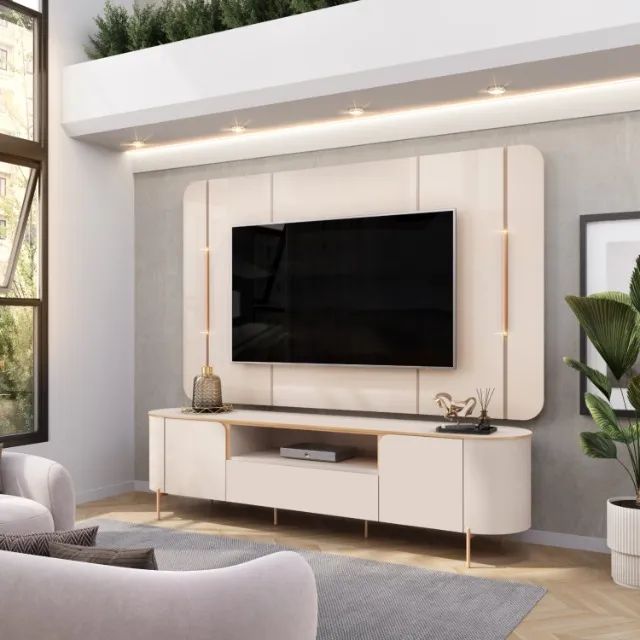 Bancada c/ Painel p/ TV Areta 100%MDF.