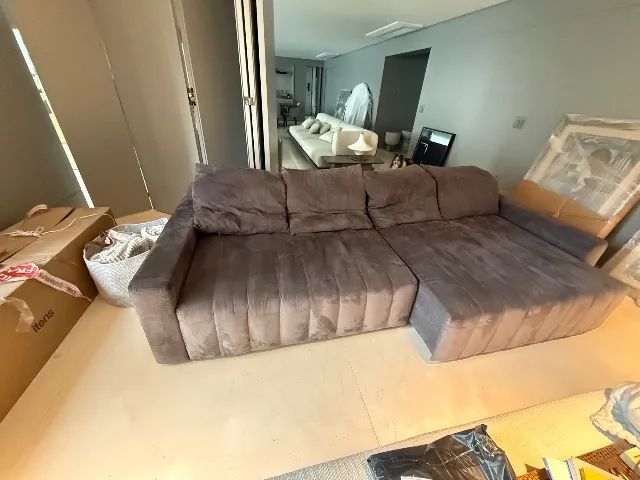 Sofa Retratil cinza - Foto 2
