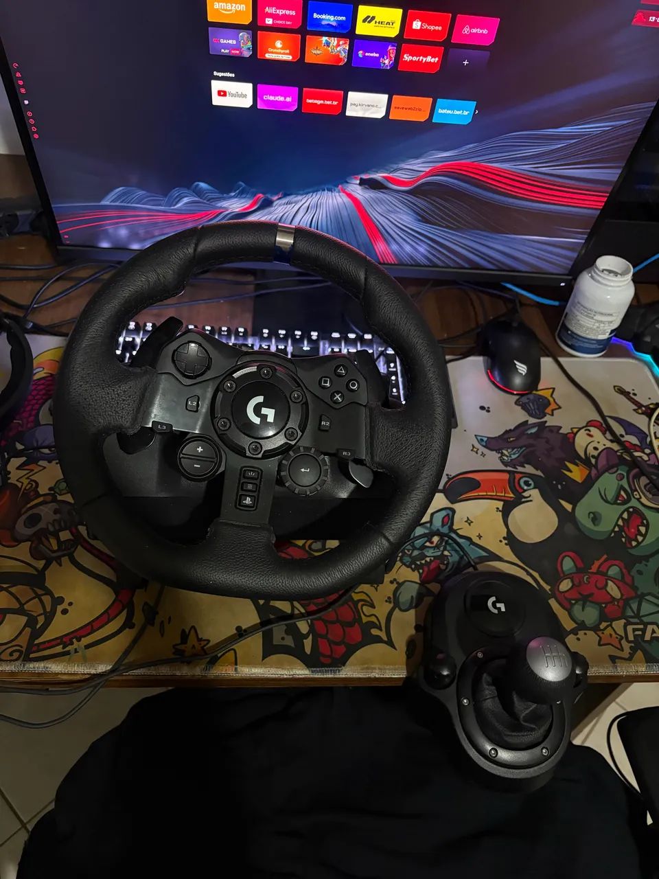 VOLANTE LOGITECH G923 C/ câmbio e pedal  - Foto 2