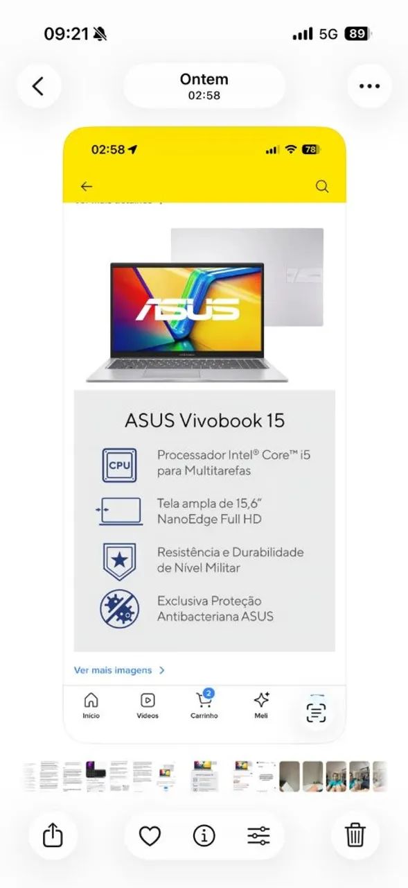 Notebook Asus 2700,00 em ótimo estado  - Foto 5