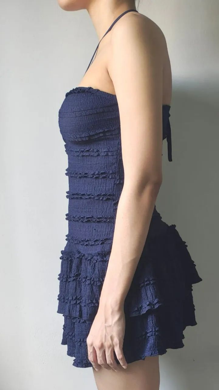 Vestido Moda Verão Azul *USADO* - Foto 2
