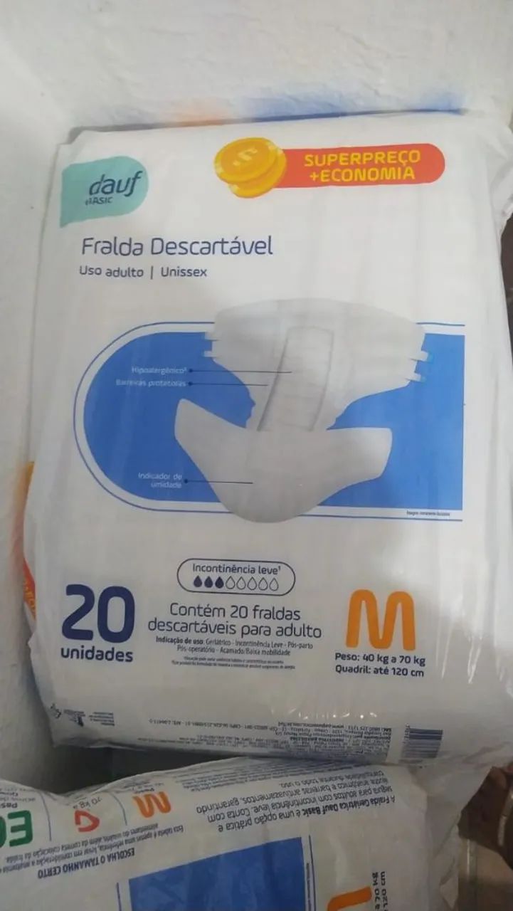 Fraldas geriátricas M e G 