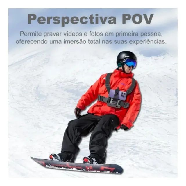 Suporte Peitoral Para Celular e Camera Gopro Ajustável 360° Vídeo E Filmagem Esporte - Foto 5