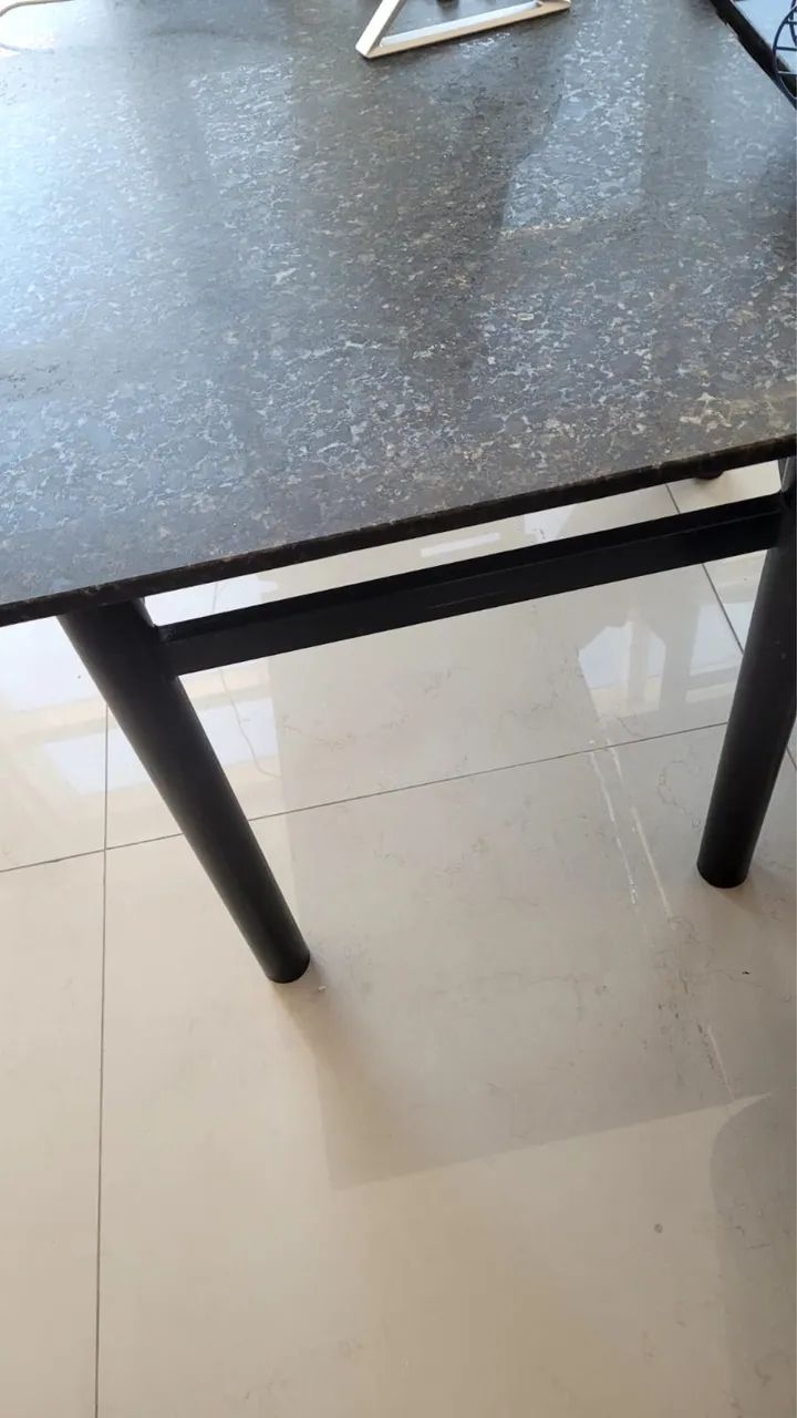 Mesa de Granito Natural Verde Ubatuba com Base de Ferro - Foto 3