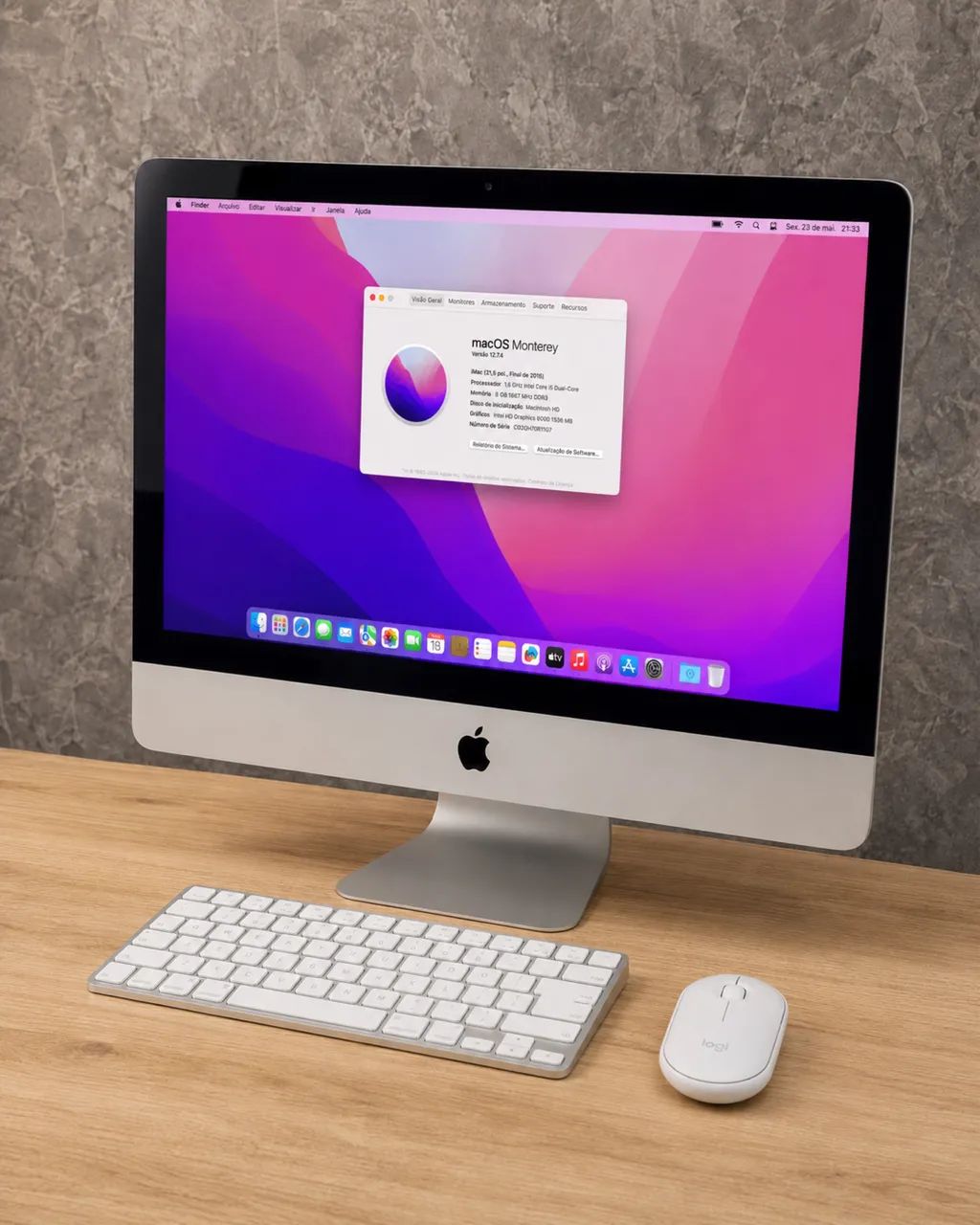 iMac Apple 21,5? 2015 i5 Dual-Core 8GB 1TB Completo - Computadores