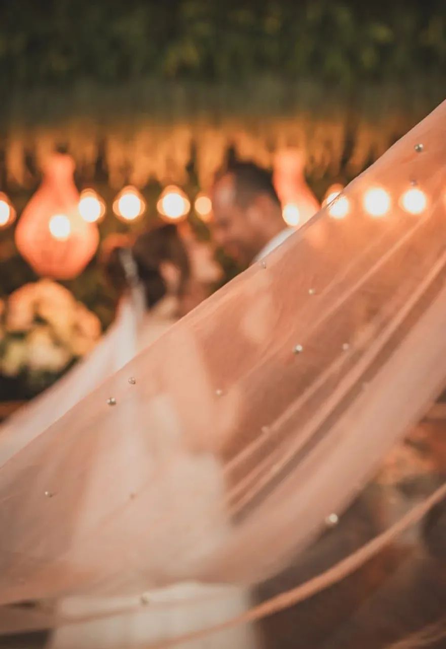 Véu de tule com pérolas - Foto 2