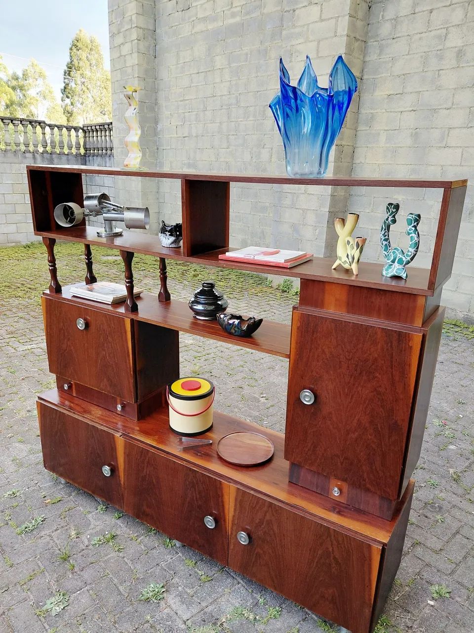 Estante Modernista anos 1960 - Design - madeira - Nichos 