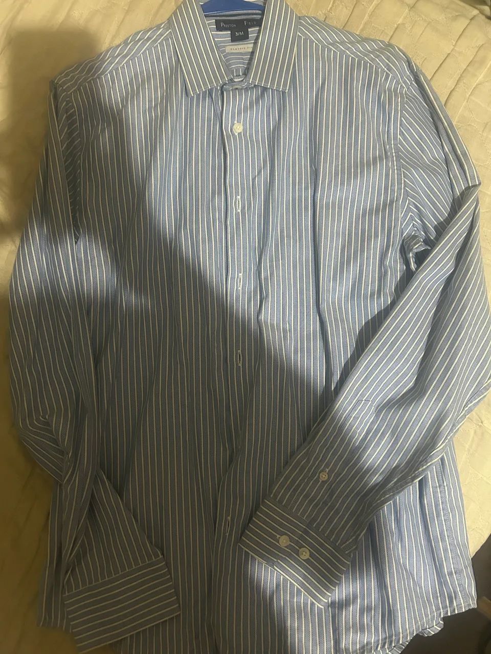 camiseta manga longa, azul. Nova. Nunca usada. - Foto 2