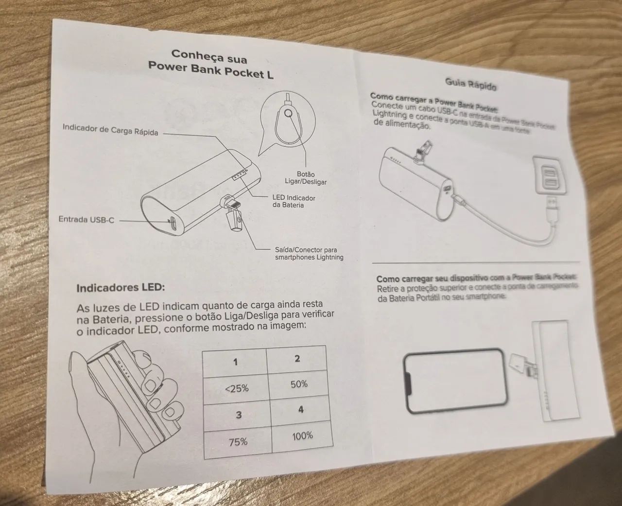 Carregador Portátil 5000 mAh lightning para celular - Foto 4