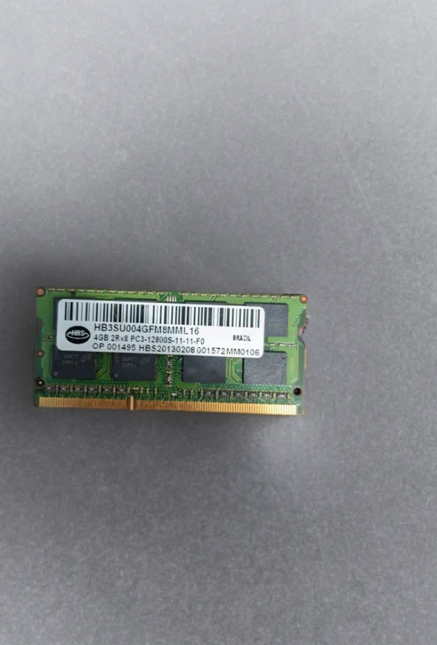 Memória ram notebook sodimm ddr3 4gb