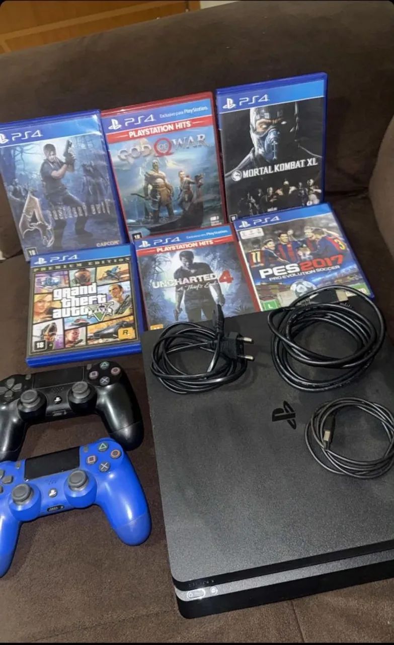 Ps4 Slim + 2 controles + 6 jogos - Foto 2