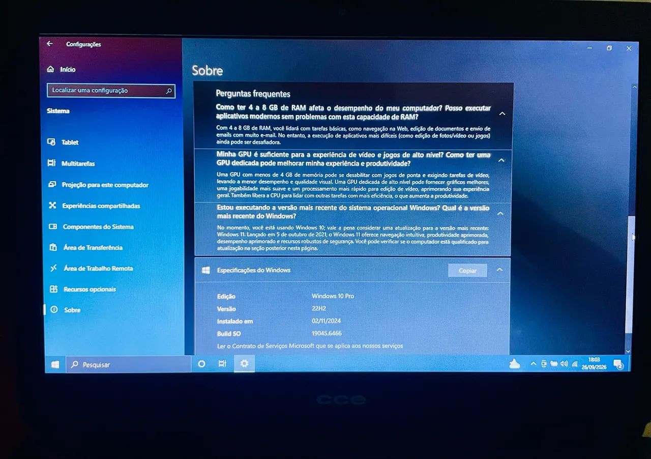 Notebook CCE Ultra Thin U45L - 14? - 4GB RAM - HD 500GB - Foto 4