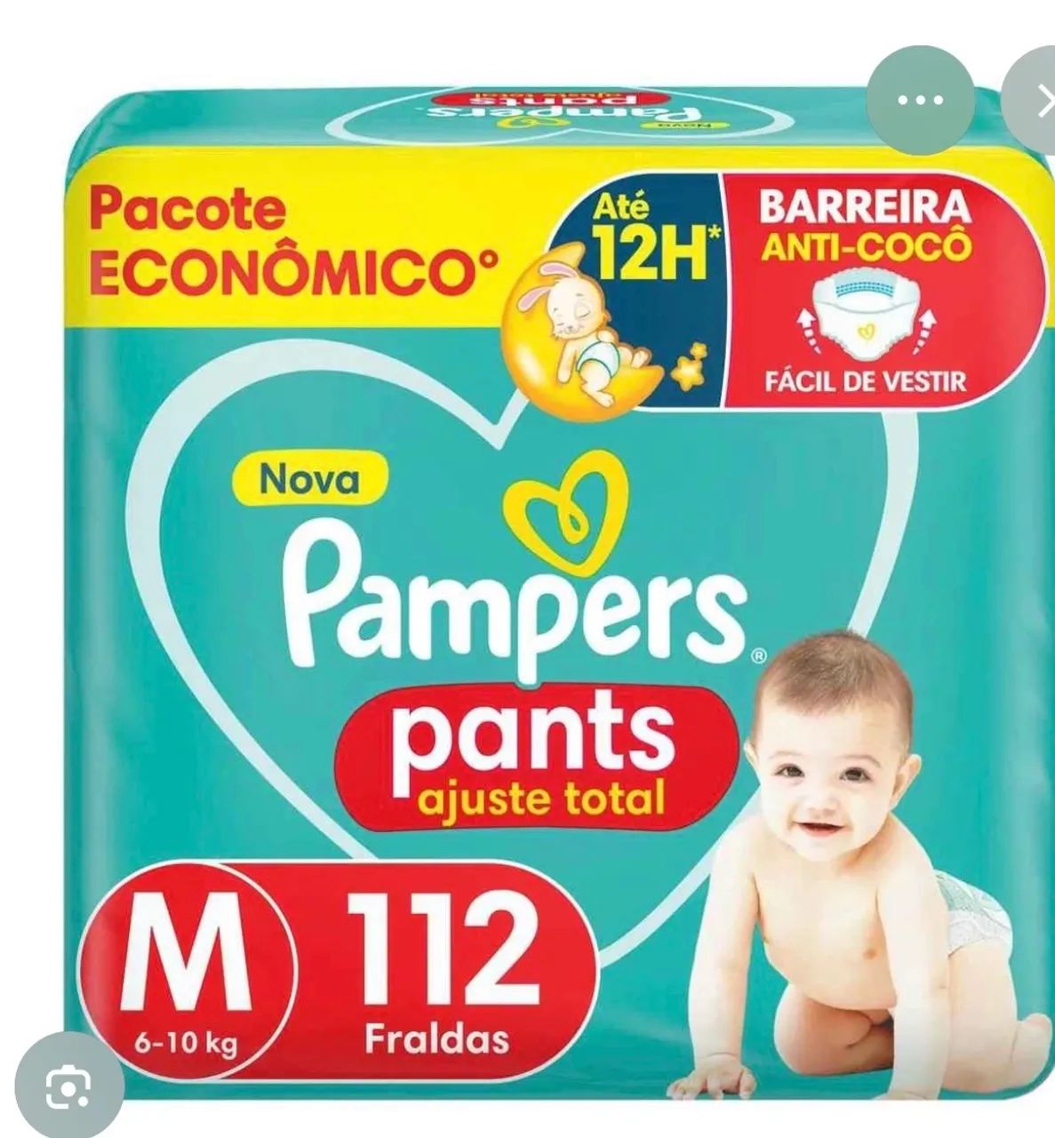 Fralda Pampers pants TAM M 