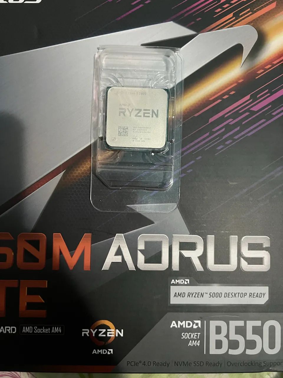 Kit ryzen 5 5600 + b550 aorus elite nova 