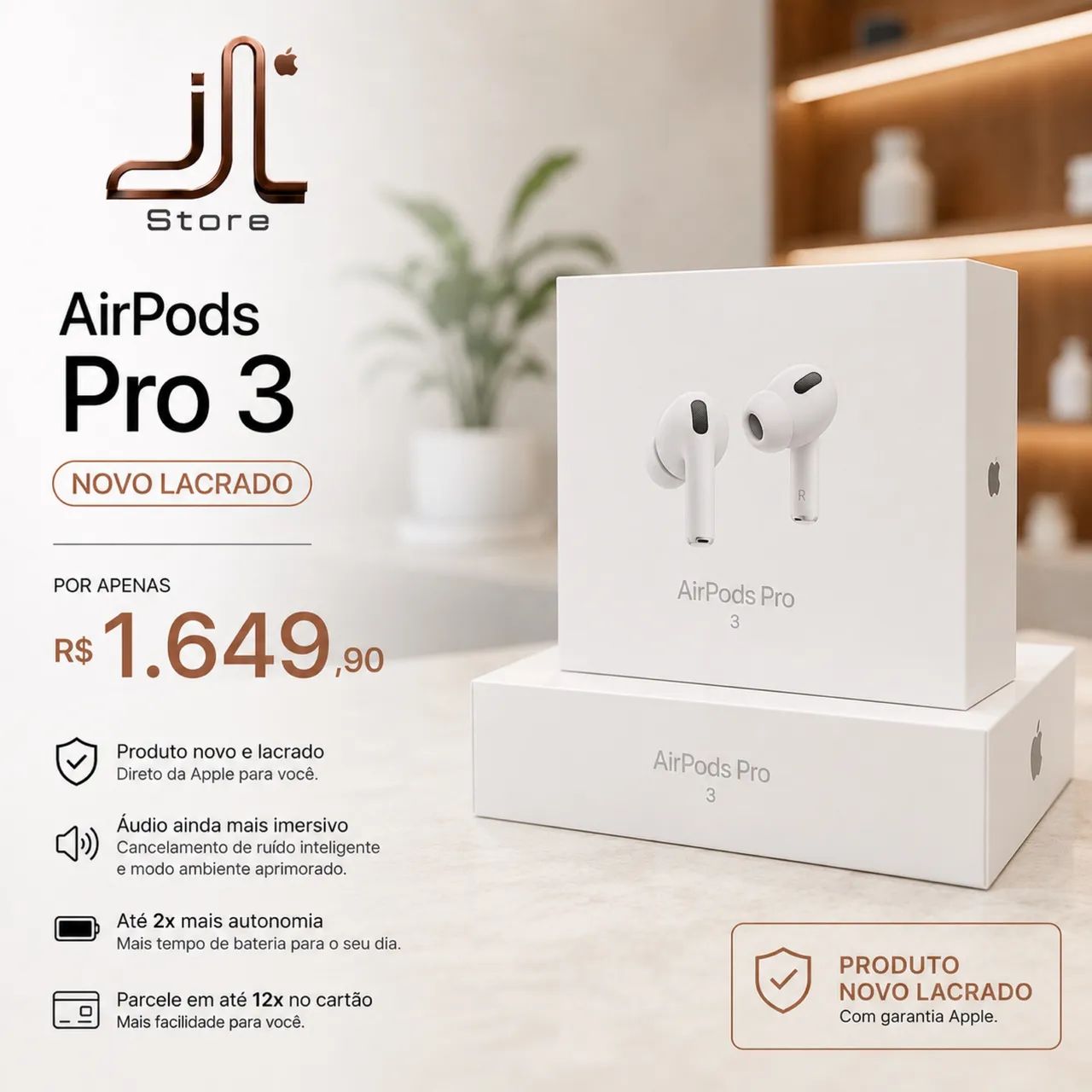AirPods PRO 3 novo - aceito propostas - Fones de Ouvido