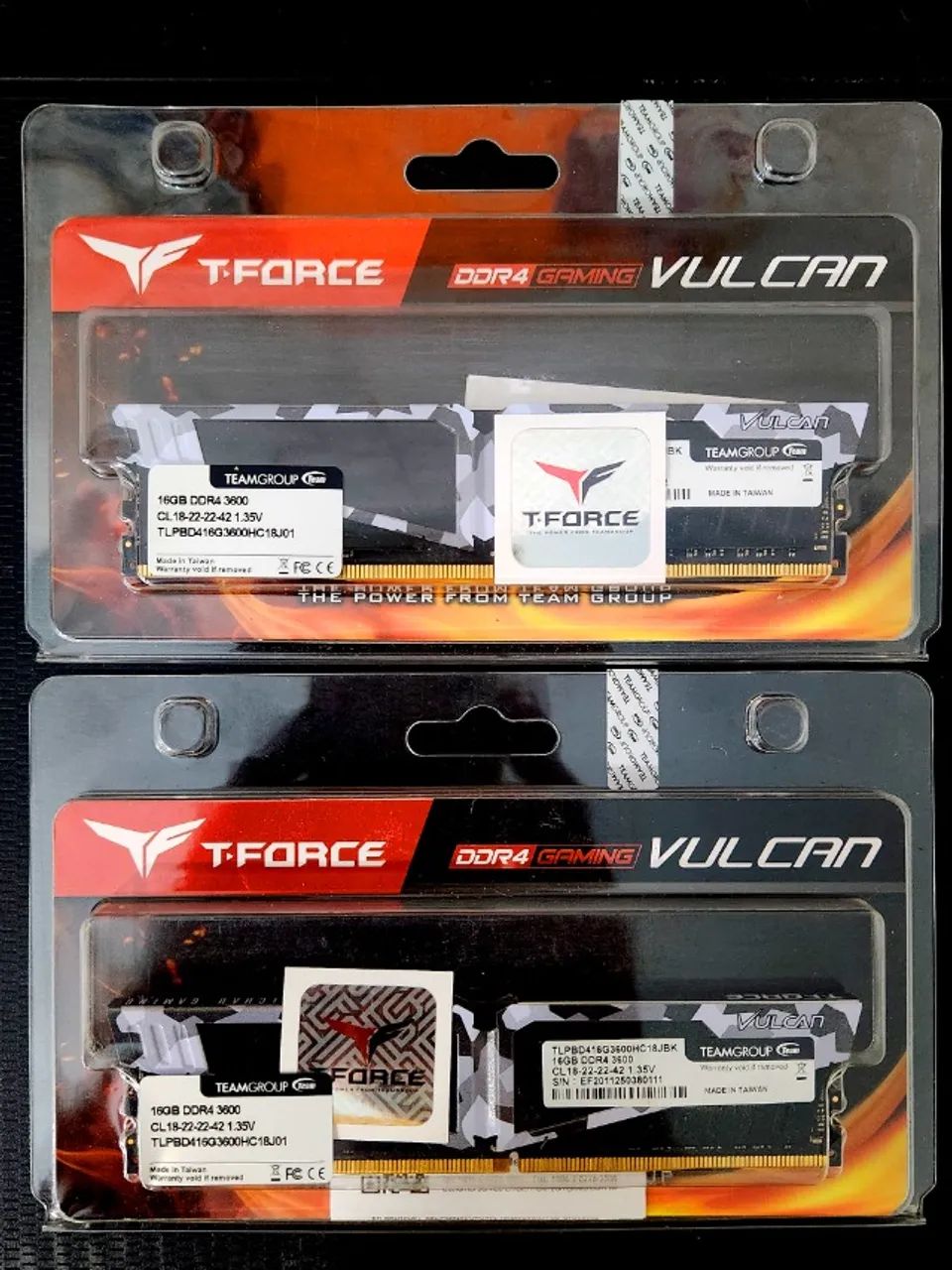 Memória Ram Team Group T-Force Vulcan 16GB (1X16) DDR4 3600MHz, TLPBD416G3600HC18J0