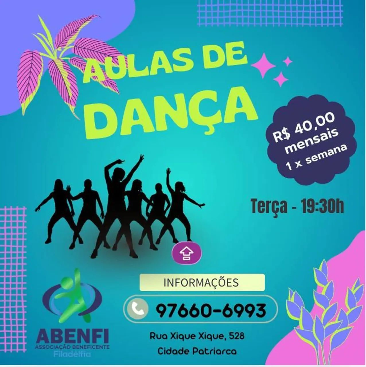 AULAS DE DANÇA EM GRUPO