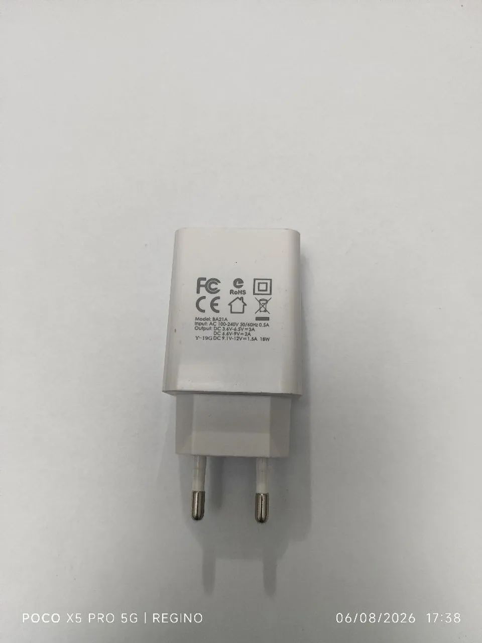 Fonte de carregador USB 18w 3.0 3A Borofone