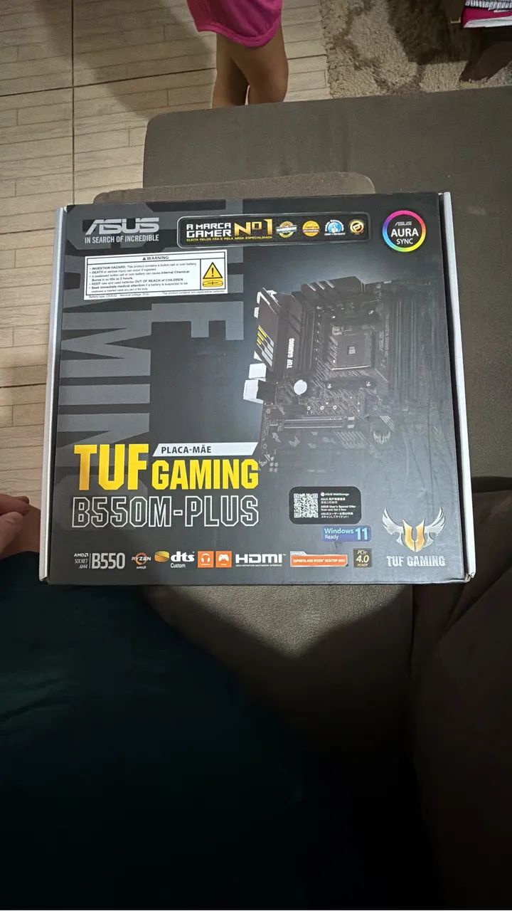 b550m plus asus tuf lacrada com nota - Foto 2