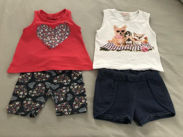 Lote feminino com 9 peças tamanho 1 ano (5 vestidos e 4 conjuntos) - Foto 4