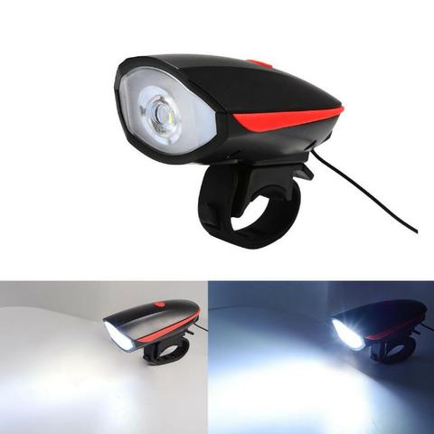 Farol Led Bike Com Buzina Recarregável Usb 1 Unidade - Foto 5