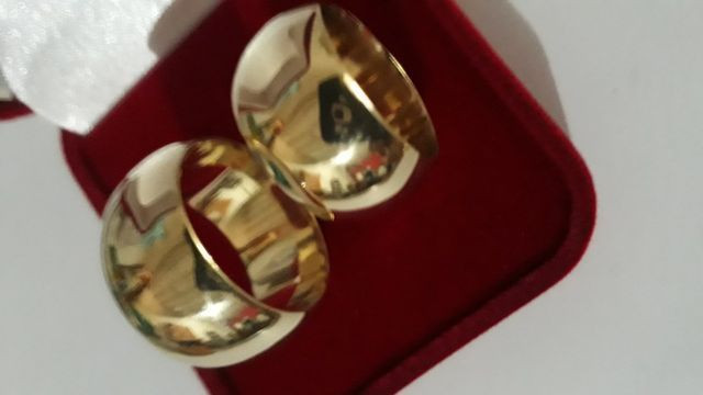 Aliança moeda antiga noivado ou casamento  - Foto 2