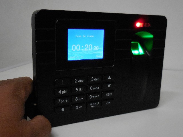 maquina de ponto impressão digital colorida biometria - Foto 4