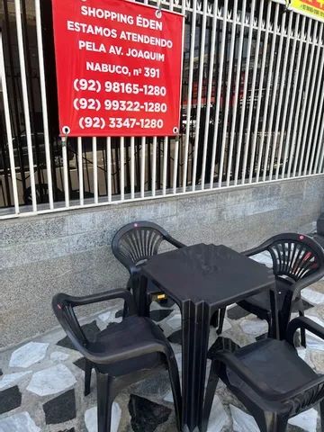 Jogo de mesa cadeira com braço preta nova pra casa partir de 190 reais cada