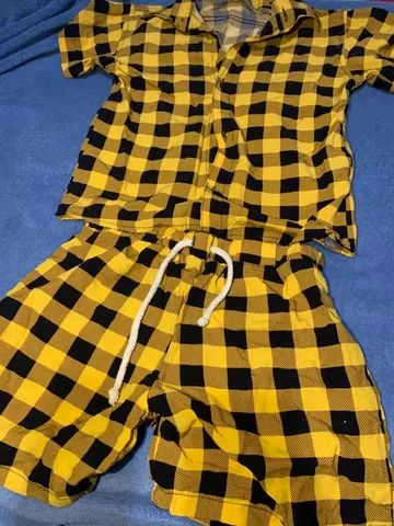 Conjunto xadrez amarelo