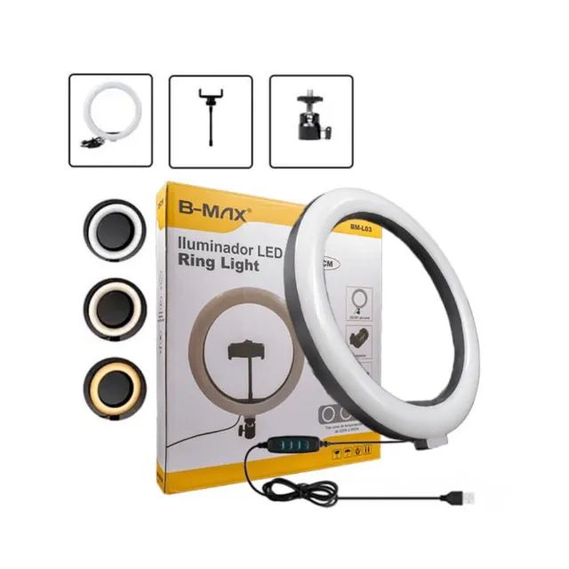 Iluminador Ring Light LED 10 Polegadas - B-MAX  cod: 4039 - Foto 3