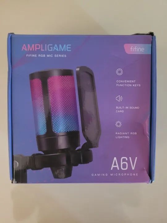[Novo] Microfone Fifine A6V Ampligame RGB - Foto 2