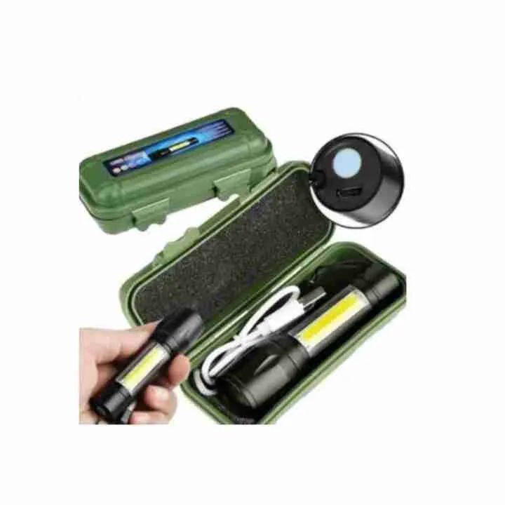 Mini Lanterna Tática Com Led E Zoom Recarregável Usb - Foto 2